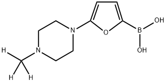 (5-(4-(methyl-d3)piperazin-1-yl)furan-2-yl)boronic acid 구조식 이미지