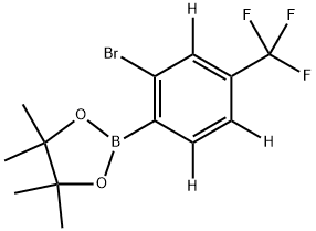 2-(2-bromo-4-(trifluoromethyl)phenyl-3,5,6-d3)-4,4,5,5-tetramethyl-1,3,2-dioxaborolane Structure