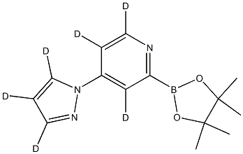 4-(1H-pyrazol-1-yl-d3)-2-(4,4,5,5-tetramethyl-1,3,2-dioxaborolan-2-yl)pyridine-3,5,6-d3 구조식 이미지