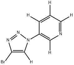 3-(4-bromo-1H-1,2,3-triazol-1-yl-5-d)pyridine-2,4,5,6-d4 구조식 이미지