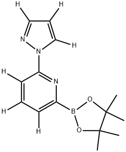 2-(1H-pyrazol-1-yl-d3)-6-(4,4,5,5-tetramethyl-1,3,2-dioxaborolan-2-yl)pyridine-3,4,5-d3 Structure