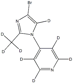 4-(4-bromo-2-(methyl-d3)-1H-imidazol-1-yl-5-d)pyridine-2,3,5,6-d4 Structure