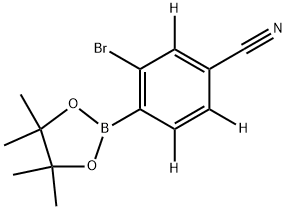 3-bromo-4-(4,4,5,5-tetramethyl-1,3,2-dioxaborolan-2-yl)benzonitrile-2,5,6-d3 Structure