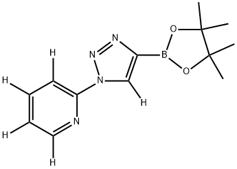 2-(4-(4,4,5,5-tetramethyl-1,3,2-dioxaborolan-2-yl)-1H-1,2,3-triazol-1-yl-5-d)pyridine-3,4,5,6-d4 구조식 이미지