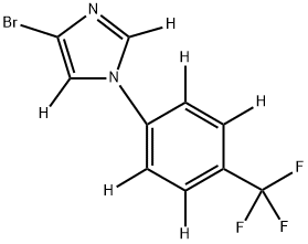 4-bromo-1-(4-(trifluoromethyl)phenyl-2,3,5,6-d4)-1H-imidazole-2,5-d2 구조식 이미지
