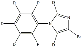 4-bromo-1-(2-fluorophenyl-3,4,5,6-d4)-1H-imidazole-2,5-d2 Structure