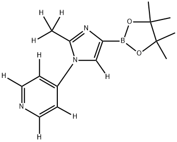 4-(2-(methyl-d3)-4-(4,4,5,5-tetramethyl-1,3,2-dioxaborolan-2-yl)-1H-imidazol-1-yl-5-d)pyridine-2,3,5,6-d4 구조식 이미지