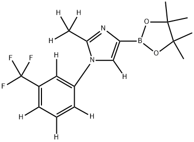 2-(methyl-d3)-4-(4,4,5,5-tetramethyl-1,3,2-dioxaborolan-2-yl)-1-(3-(trifluoromethyl)phenyl-2,4,5,6-d4)-1H-imidazole-5-d Structure