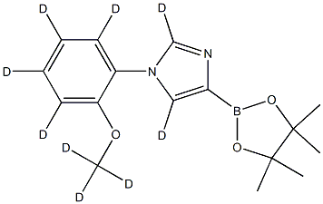 1-(2-(methoxy-d3)phenyl-3,4,5,6-d4)-4-(4,4,5,5-tetramethyl-1,3,2-dioxaborolan-2-yl)-1H-imidazole-2,5-d2 구조식 이미지