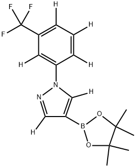 4-(4,4,5,5-tetramethyl-1,3,2-dioxaborolan-2-yl)-1-(3-(trifluoromethyl)phenyl-2,4,5,6-d4)-1H-pyrazole-3,5-d2 Structure