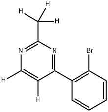 4-(2-bromophenyl)-2-(methyl-d3)pyrimidine-5,6-d2 Structure