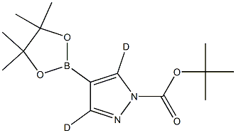 tert-butyl 4-(4,4,5,5-tetramethyl-1,3,2-dioxaborolan-2-yl)-1H-pyrazole-1-carboxylate-3,5-d2 Structure