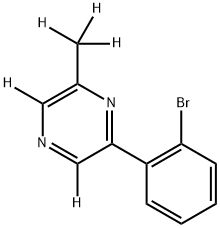 2-(2-bromophenyl)-6-(methyl-d3)pyrazine-3,5-d2 Structure