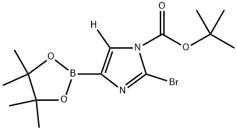 tert-butyl 2-bromo-4-(4,4,5,5-tetramethyl-1,3,2-dioxaborolan-2-yl)-1H-imidazole-1-carboxylate-5-d Structure