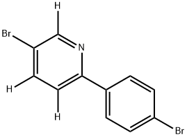 5-bromo-2-(4-bromophenyl)pyridine-3,4,6-d3 Structure