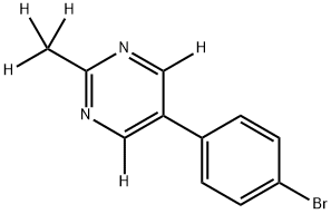 5-(4-bromophenyl)-2-(methyl-d3)pyrimidine-4,6-d2 Structure