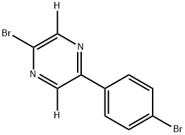 2-bromo-5-(4-bromophenyl)pyrazine-3,6-d2 구조식 이미지