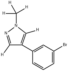 4-(3-bromophenyl)-1-(methyl-d3)-1H-pyrazole-3,5-d2 Structure