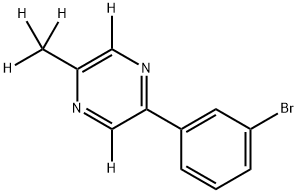2-(3-bromophenyl)-5-(methyl-d3)pyrazine-3,6-d2 구조식 이미지
