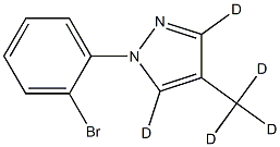 1-(2-bromophenyl)-4-(methyl-d3)-1H-pyrazole-3,5-d2 Structure