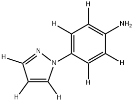 4-(1H-pyrazol-1-yl-d3)benzen-2,3,5,6-d4-amine 구조식 이미지