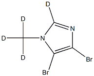 4,5-dibromo-1-(methyl-d3)-1H-imidazole-2-d 구조식 이미지