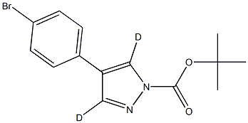 tert-butyl 4-(4-bromophenyl)-1H-pyrazole-1-carboxylate-3,5-d2 Structure