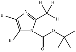 tert-butyl 4,5-dibromo-2-(methyl-d3)-1H-imidazole-1-carboxylate Structure