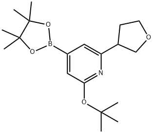 2-(tert-butoxy)-6-(tetrahydrofuran-3-yl)-4-(4,4,5,5-tetramethyl-1,3,2-dioxaborolan-2-yl)pyridine Structure