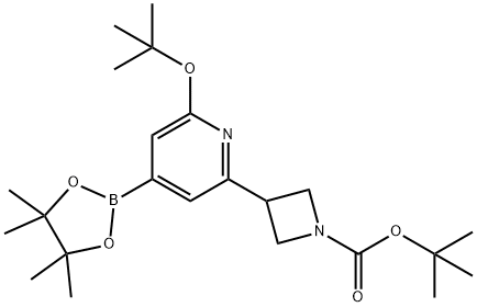 tert-butyl 3-(6-(tert-butoxy)-4-(4,4,5,5-tetramethyl-1,3,2-dioxaborolan-2-yl)pyridin-2-yl)azetidine-1-carboxylate Structure