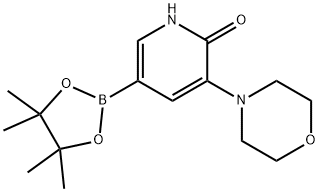 3-morpholino-5-(4,4,5,5-tetramethyl-1,3,2-dioxaborolan-2-yl)pyridin-2(1H)-one Structure