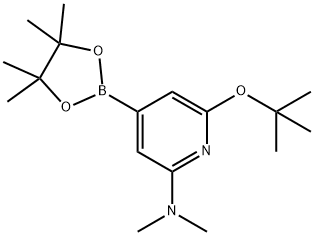 6-(tert-butoxy)-N,N-dimethyl-4-(4,4,5,5-tetramethyl-1,3,2-dioxaborolan-2-yl)pyridin-2-amine Structure