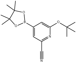 6-(tert-butoxy)-4-(4,4,5,5-tetramethyl-1,3,2-dioxaborolan-2-yl)picolinonitrile Structure