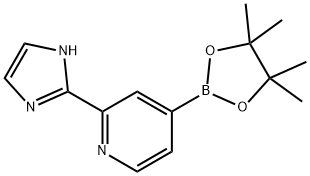 2-(1H-imidazol-2-yl)-4-(4,4,5,5-tetramethyl-1,3,2-dioxaborolan-2-yl)pyridine 구조식 이미지