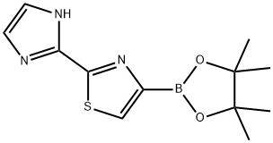 2-(1H-imidazol-2-yl)-4-(4,4,5,5-tetramethyl-1,3,2-dioxaborolan-2-yl)thiazole Structure