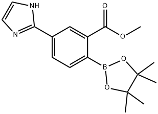 methyl 5-(1H-imidazol-2-yl)-2-(4,4,5,5-tetramethyl-1,3,2-dioxaborolan-2-yl)benzoate Structure