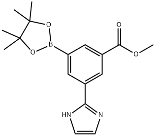 methyl 3-(1H-imidazol-2-yl)-5-(4,4,5,5-tetramethyl-1,3,2-dioxaborolan-2-yl)benzoate Structure