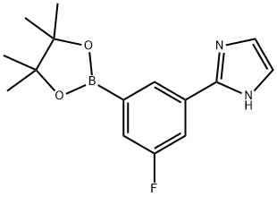 2-(3-fluoro-5-(4,4,5,5-tetramethyl-1,3,2-dioxaborolan-2-yl)phenyl)-1H-imidazole Structure