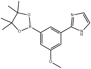 2-(3-methoxy-5-(4,4,5,5-tetramethyl-1,3,2-dioxaborolan-2-yl)phenyl)-1H-imidazole Structure