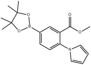 methyl 2-(1H-pyrrol-1-yl)-5-(4,4,5,5-tetramethyl-1,3,2-dioxaborolan-2-yl)benzoate Structure