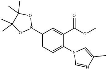 methyl 2-(4-methyl-1H-imidazol-1-yl)-5-(4,4,5,5-tetramethyl-1,3,2-dioxaborolan-2-yl)benzoate Structure