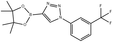 4-(4,4,5,5-tetramethyl-1,3,2-dioxaborolan-2-yl)-1-(3-(trifluoromethyl)phenyl)-1H-1,2,3-triazole Structure