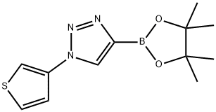 4-(4,4,5,5-tetramethyl-1,3,2-dioxaborolan-2-yl)-1-(thiophen-3-yl)-1H-1,2,3-triazole Structure