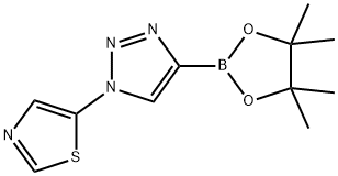 5-(4-(4,4,5,5-tetramethyl-1,3,2-dioxaborolan-2-yl)-1H-1,2,3-triazol-1-yl)thiazole Structure