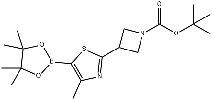 tert-butyl 3-(4-methyl-5-(4,4,5,5-tetramethyl-1,3,2-dioxaborolan-2-yl)thiazol-2-yl)azetidine-1-carboxylate Structure