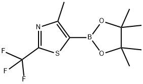 4-methyl-5-(4,4,5,5-tetramethyl-1,3,2-dioxaborolan-2-yl)-2-(trifluoromethyl)thiazole Structure