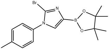 2-bromo-4-(4,4,5,5-tetramethyl-1,3,2-dioxaborolan-2-yl)-1-(p-tolyl)-1H-imidazole 구조식 이미지