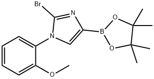 2-bromo-1-(2-methoxyphenyl)-4-(4,4,5,5-tetramethyl-1,3,2-dioxaborolan-2-yl)-1H-imidazole 구조식 이미지