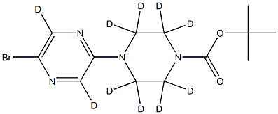 tert-butyl 4-(5-bromopyrazin-2-yl-3,6-d2)piperazine-1-carboxylate-2,2,3,3,5,5,6,6-d8 Structure