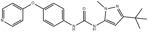 Urea, N-[3-(1,1-dimethylethyl)-1-methyl-1H-pyrazol-5-yl]-N'-[4-(4-pyridinyloxy)phenyl]- Structure